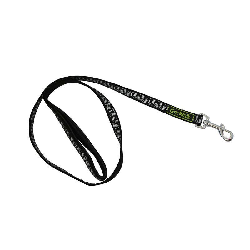 Bone Black Go Walk Dog Lead